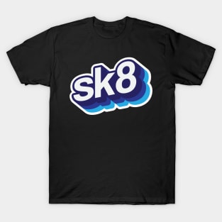 sk8 in blue T-Shirt